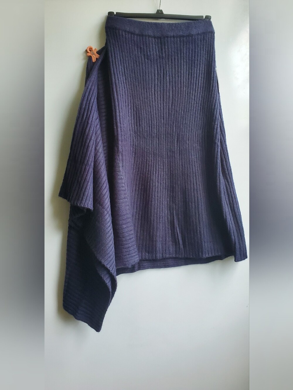 ELOQUII Asymmetrical Handkerchief Hem Ribbed Sweater Skirt 22/24 EUC